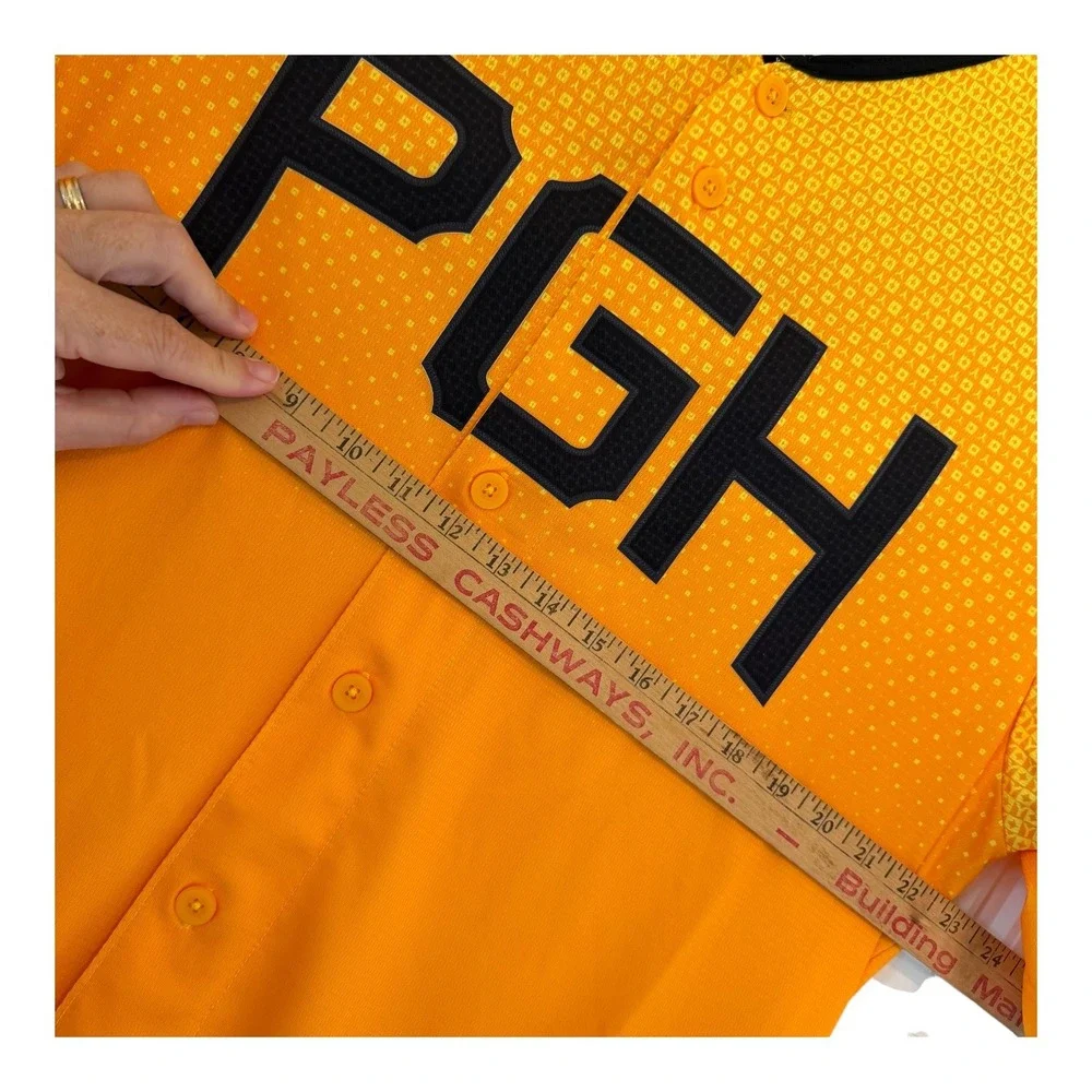 Nike Pittsburgh Pirates City Connect MLB Jersey Large‎ Gold Black T770-01O1 NEW